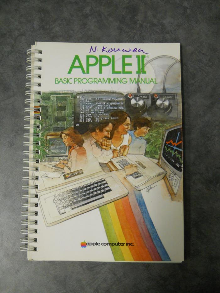 Photo of front cover of manual.