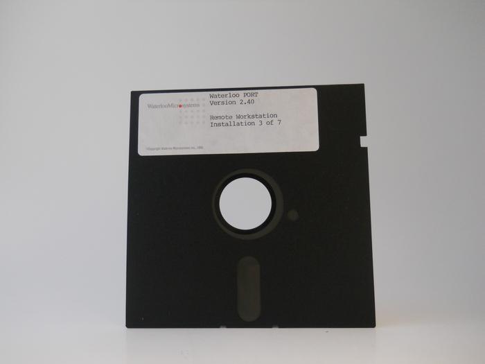 Front of floppy disk