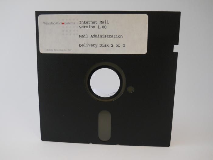 front of floppy disk