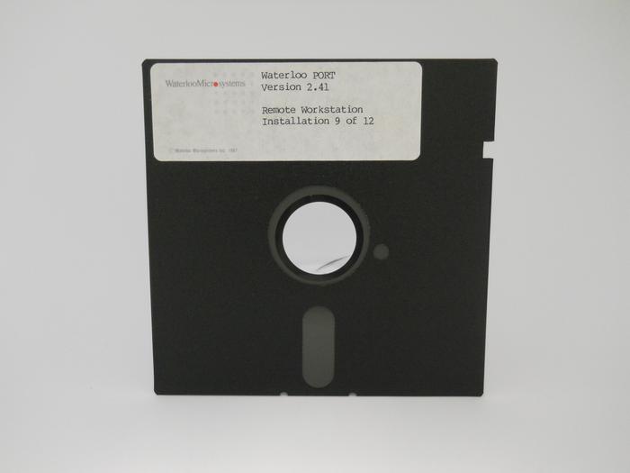 Front of floppy disk