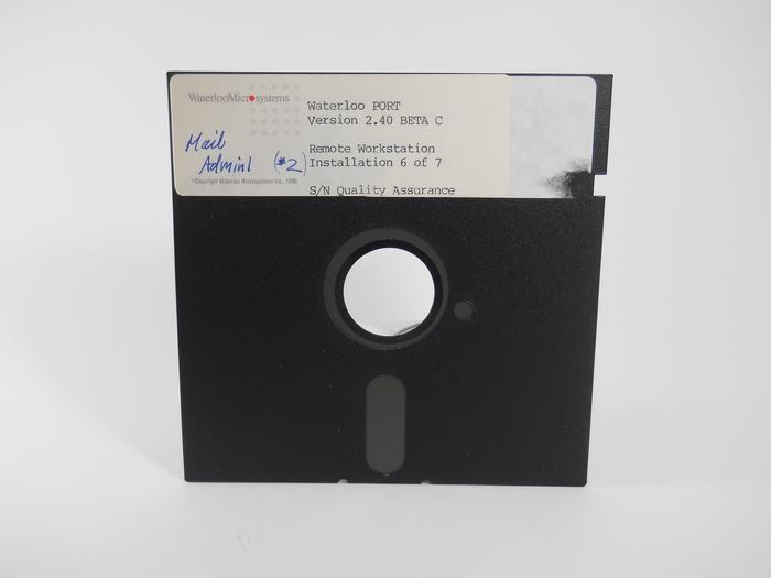 Front of floppy disk