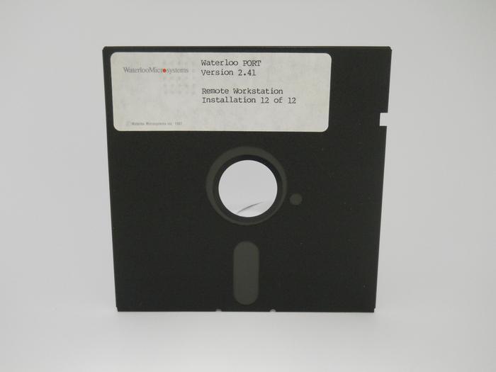 Front of floppy disk