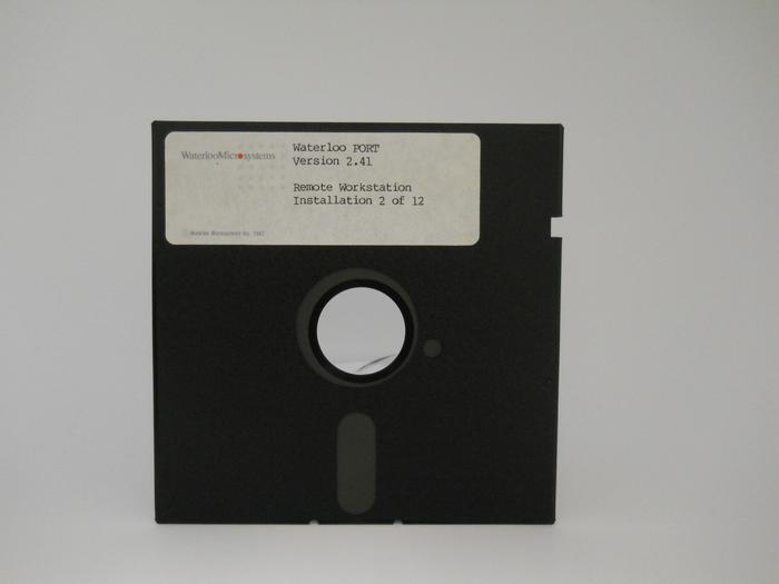 Front of floppy disk