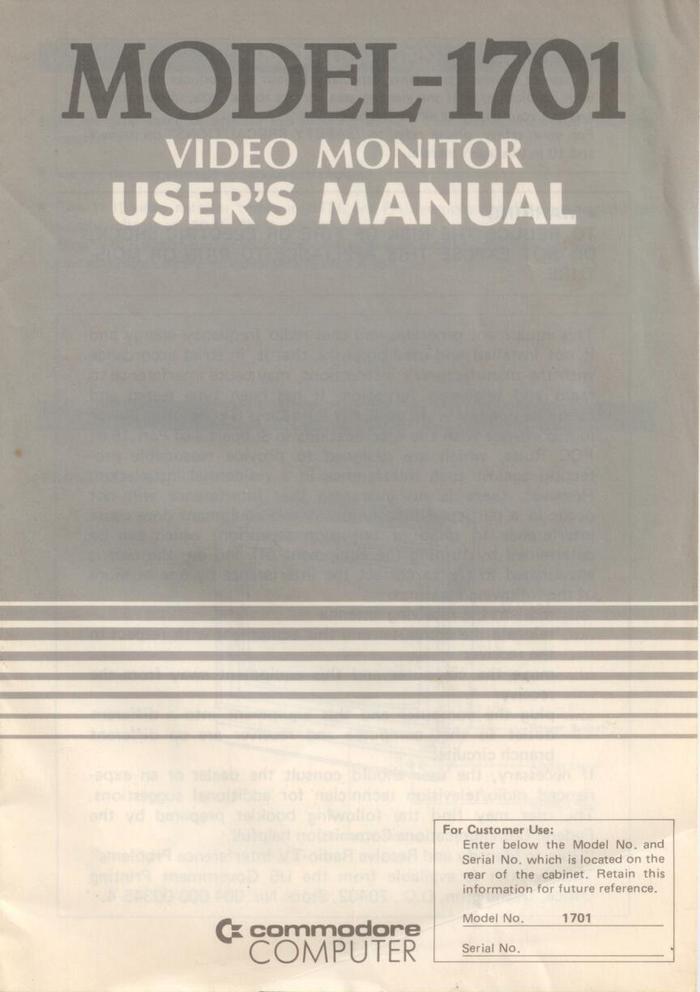 Front page of the manual